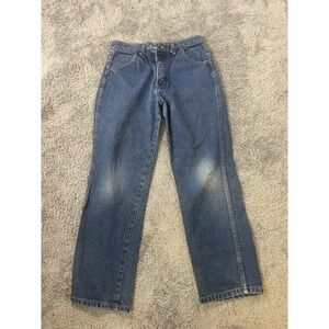 Rustler Boys R42BSWH Straight Leg Jeans 12 Husky Blue Denim Vintage Made in USA